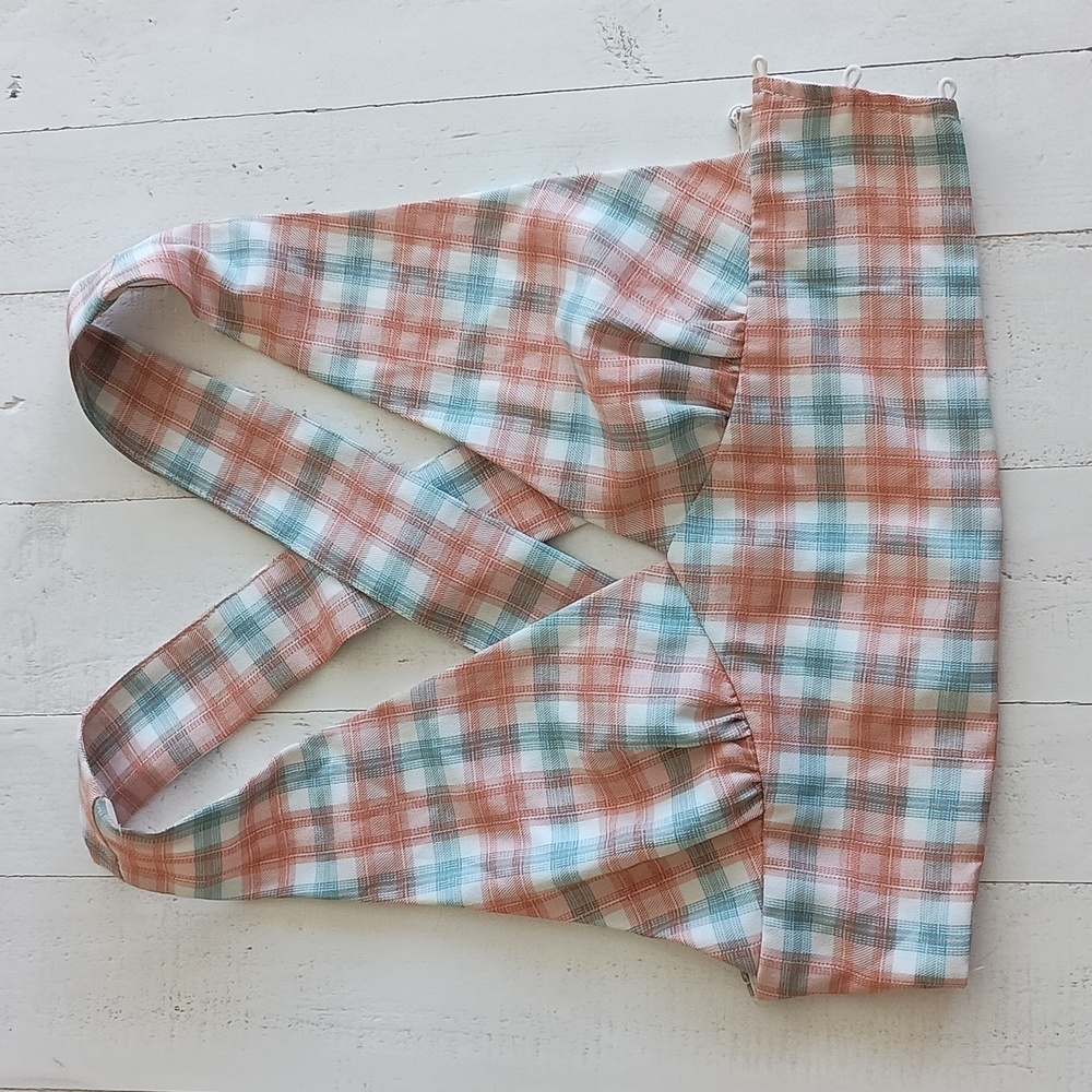 LA Hearts Plaid Crop Top